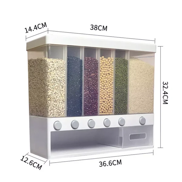 Multi-compartment Rice, Grain and dry food container. - Image 8